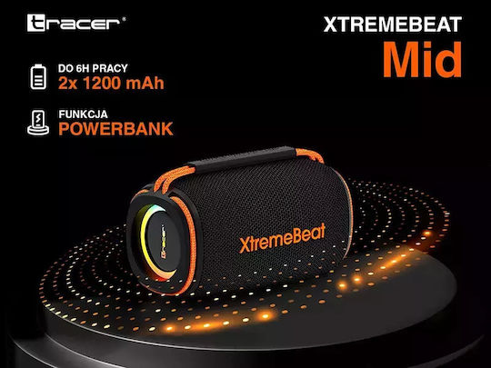 Tracer XtremeBeat Mid Ηχείο Bluetooth 15W με Διάρκεια Μπαταρίας έως 6 ώρες Μαύρο