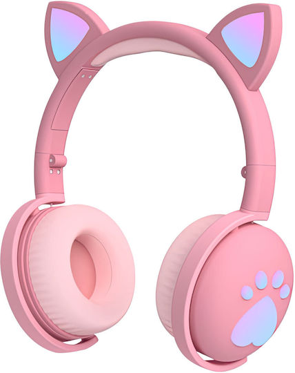 Mozos KID-DOG-BT Kabellose Bluetooth Kinder Am Ohr Kopfhörer mit 15 Stunden Betriebszeit Rosa