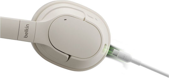 Belkin SoundForm Surround Kabellos / Kabelgebunden Über Ohr Kopfhörer mit 60 Stunden Betriebszeit und Quick Charge Sand