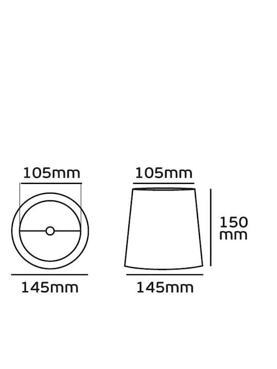 VK Lighting Καπέλο Φωτιστικού 14.5x15εκ.