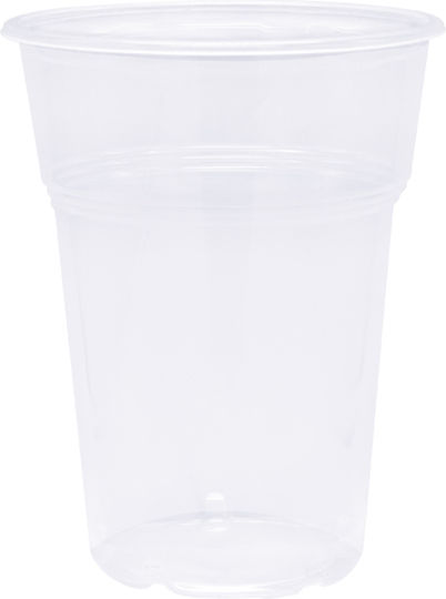 THraki Disposable Cup Plastic Transparent 400ml 50pcs