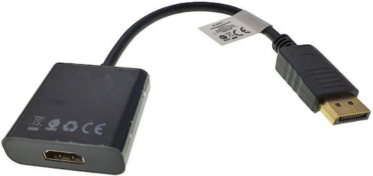 Lanberg Converter DisplayPort male to HDMI female 1pcs AD-0009-BK