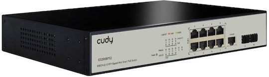 Cudy GS2008PS2 v1 Managed L2 PoE+ Switch με 8 Θύρες Gigabit (1Gbps) Ethernet και 2 SFP Θύρες