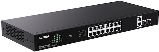 Tenda TEG1120P-16-150W Unmanaged PoE+ Switch με 18 Θύρες Ethernet και 2 SFP Θύρες