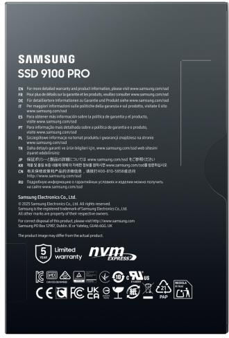 Samsung 9100 PRO SSD 4TB M.2 Type with PCI Express 5.0 Connection PS5 Compatible MZ-VAP4T0BW