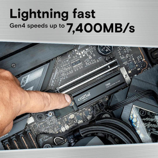 T500 SSD 1TB Typ M.2 mit PCI Express 4.0 und Kühlkörper (Kompatibel mit PlayStation 5) CT1000T500SSD5