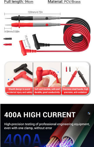 Aneng Clamp Meter Digital 400A AC with Test Leads ST181