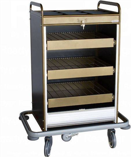 Evinoks Commercial Kitchen Food Cart H129xW96xD60cm