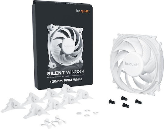 Be Quiet Silent Wings 4 Case Fan 120mm (1600rpm / 48.7cfm) Without LED Lighting And 4-Pin PWM Connection White