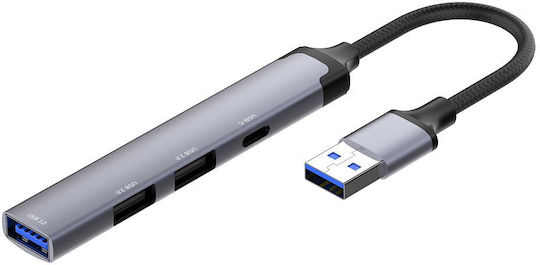 ColorWay Hub 4 Θυρών USB 3.0 με σύνδεση USB-A Ασημί