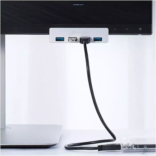Orico MH4PU-SV Hub 4 Porturi USB 3.0 Cu Conectare USB-A Gri