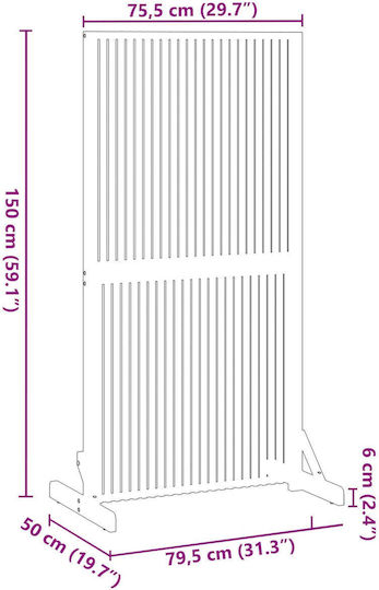 vidaXL Διακοσμητικό Παραβάν Ξύλινο 79.5x150cm