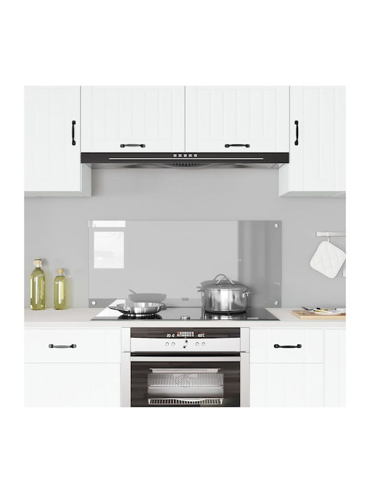 vidaXL Spătar Rectangular din Sticlă Gri Deschis 110x50x0.6cm 42001305