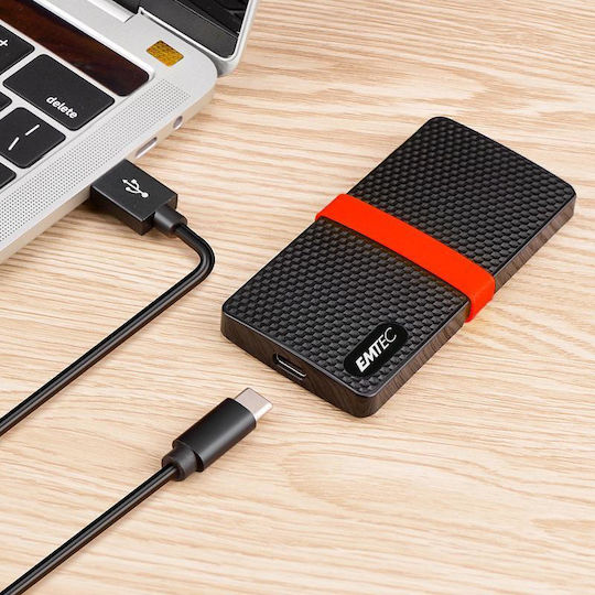 Emtec X200 Преносим USB-C 3.2 / 3.1 Външен SSD 1TB 2.5" Червен