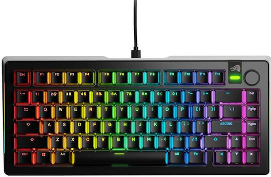 Glorious PC Gaming Race GMMK 3 Pro Gaming Mechanical Keyboard 75% with Glorious Fox switches and RGB lighting (English US)