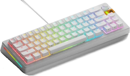 Glorious GMMK 3 Gaming Mechanical Keyboard 65% with Glorious Fox switches and RGB lighting (English US) White