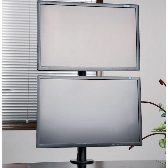 Techly Stand Desk Mounted for 2 Monitors up to 27" with Arm (ICA-LCD-350-D)