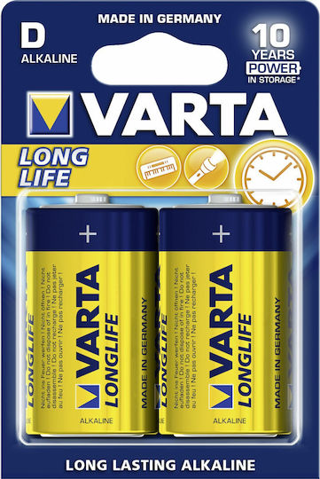 Varta Longlife Αλκαλικές Μπαταρίες D 1.5V 2τμχ