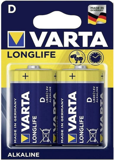 Varta Longlife Αλκαλικές Μπαταρίες D 1.5V 2τμχ