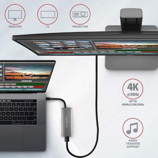 Axagon HMC-5G2 USB-C Docking Station mit HDMI 4K PD Silber