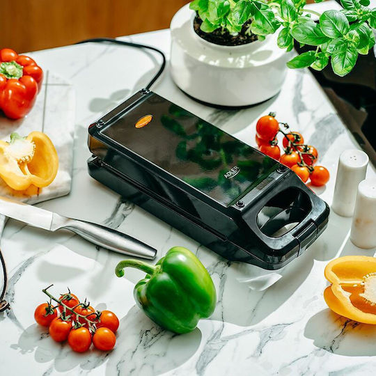 Adler Sandwichmaker Grill 900W Schwarz