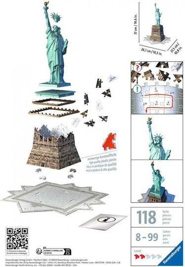 Statue Of Liberty Puzzle 3D The Statue of Liberty - Το Άγαλμα Της Ελευθερίας 108pcs