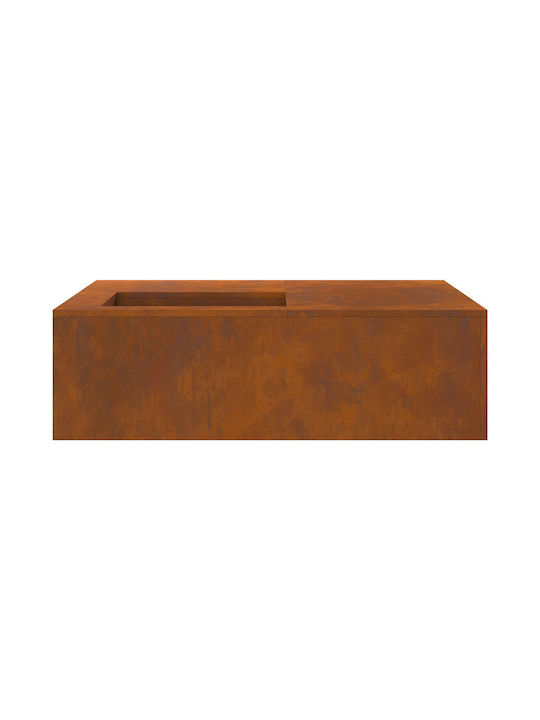vidaXL Focar În aer liber din metal Maro 100x100x30cm