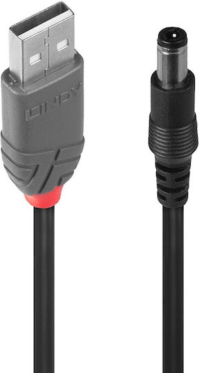Lindy USB 2.0 Kabel USB-A-Stecker - DC Schwarz 1.5m 70267