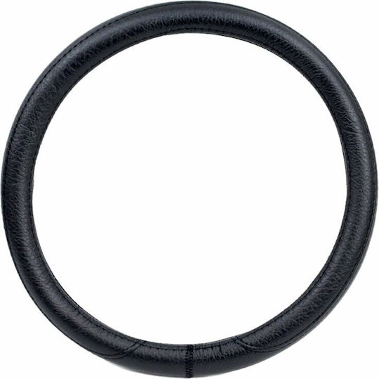 AMiO Car Steering Wheel Cover with Diameter 37-39cm made of Leatherette Black
