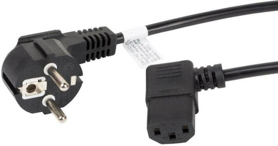Lanberg IEC C13 - Schuko Kabel 3m Schwarz