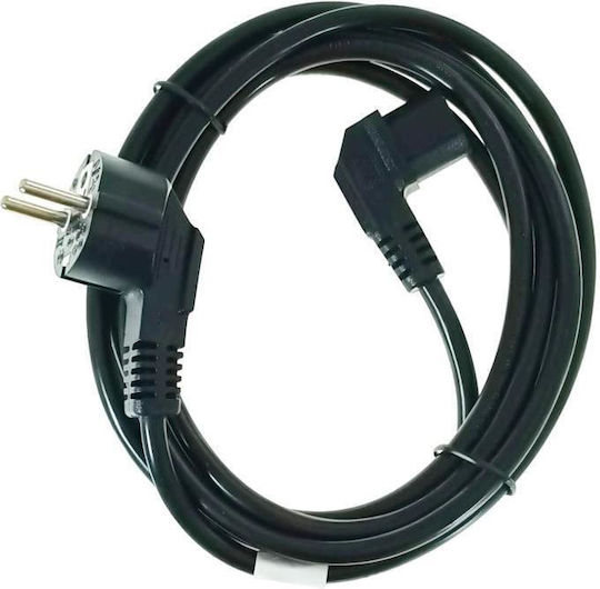 Lanberg IEC C13 - Schuko Kabel 3m Schwarz