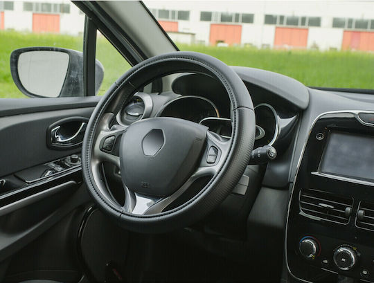 Lampa Car Steering Wheel Cover with Diameter 35-37cm made of Leatherette Black