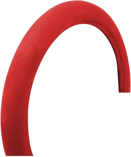 Lampa Car Steering Wheel Cover Soft-Touch with Diameter 46-48cm Microfiber Red