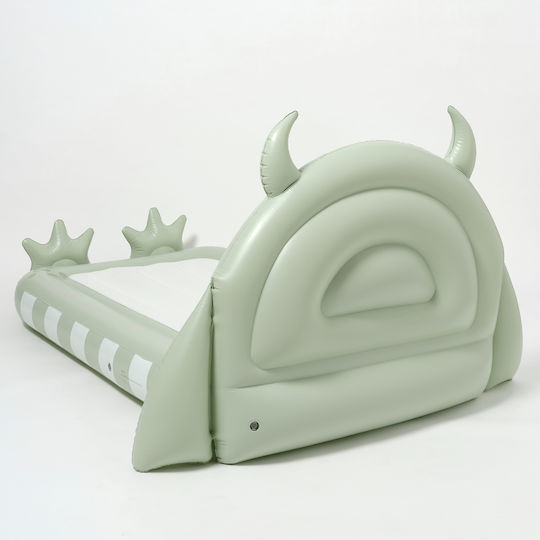 Sunnylife Φουσκωτό Στρώμα Ύπνου Διπλό Monster 185x145x80εκ. Πράσινο
