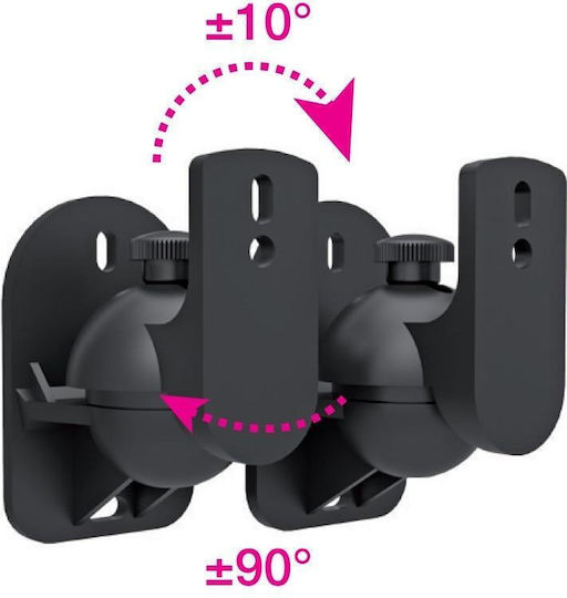 Techly Speaker Stands in Black Color