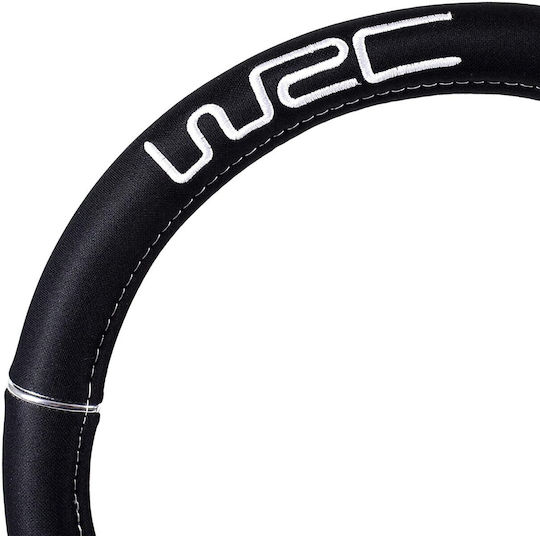 WRC Κάλυμμα Τιμονιού Αυτοκινήτου με Διάμετρο 35-38εκ. Συνθετικό Μαύρο