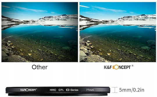 K&F Concept Φίλτρo CPL / HD Διαμέτρου 49mm με Επίστρωση MC (Multi-Coated) για Φωτογραφικούς Φακούς