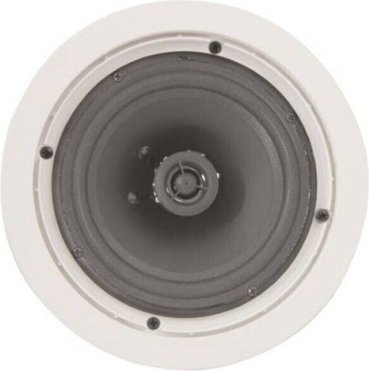 Adastra 2*CC6V+A200 Σετ με 2 Ηχεία Οροφής 6,5'' Τελικός Ενισχυτής PA 2 Καναλιών 100W/4Ω 55W/8Ω και Συνδέσεις FM/Bluetooth