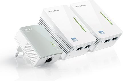 TP-LINK TL-WPA4220T KIT v1 Powerline Triple Wi‑Fi 4 and 2 Ethernet Ports