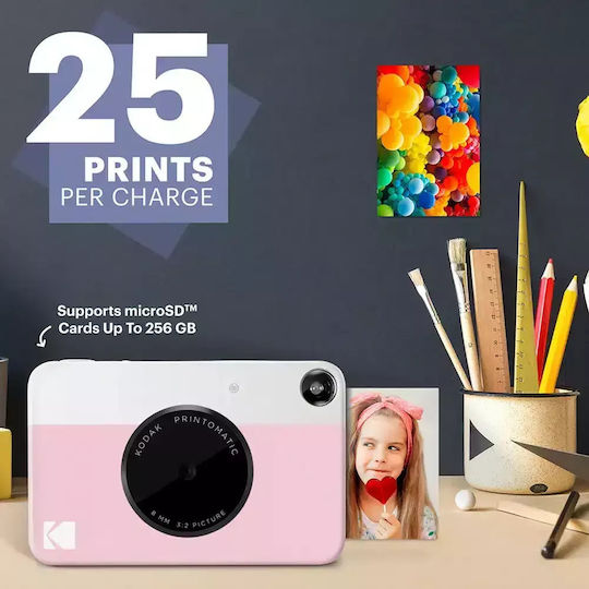 Kodak Printomatic Instant Φωτογραφική Μηχανή Pink
