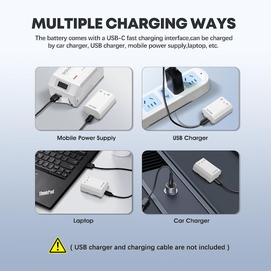 Viltrox Compatible Battery Sony Np-fz100 USB-C Charging Port