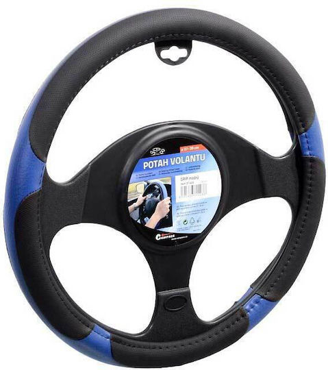 Compass Car Steering Wheel Cover Grip with Diameter 37-39cm Synthetic Blue