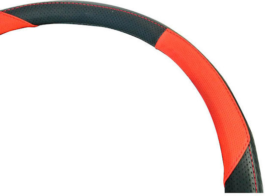 Auto Gs Car Steering Wheel Cover with Diameter 38cm made of Leatherette Black