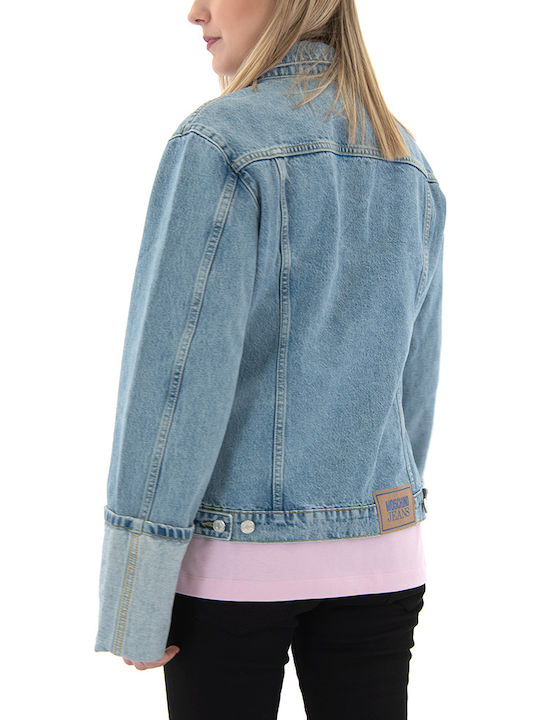 Moschino Jeansjacke Blue-pink