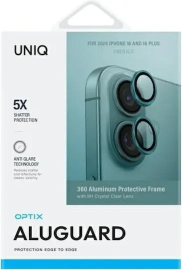 Uniq Lentilă Cameră Telefon Mobil Verde pentru (iPhone 16, iPhone 16 Plus)