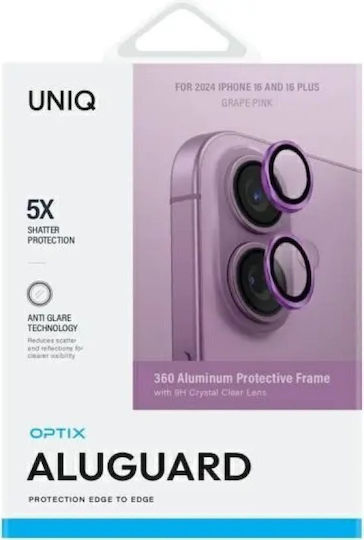 Uniq Lentilă Cameră Telefon Mobil Roz pentru (IPHONE 16, IPHONE 16 PLUS)