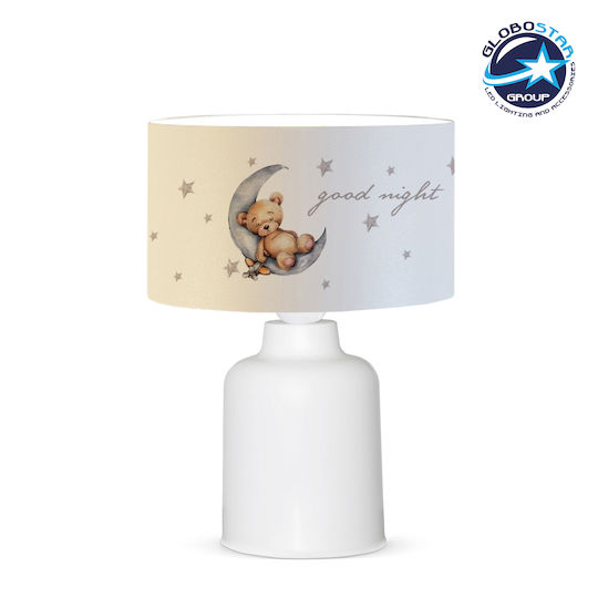 GloboStar Led Kids Portable Lamp Moon White 24x24x32εκ.