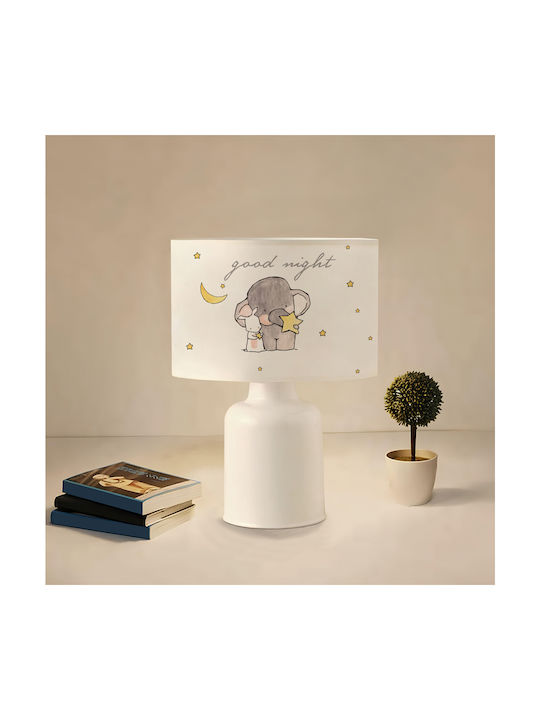 GloboStar Led Παιδικό Φωτιστικό Πορτατίφ Γκρι 24x24x32εκ.