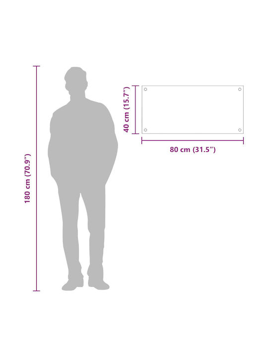 vidaXL Weihnachtlich Glas Glas Gray L80xB40cm.