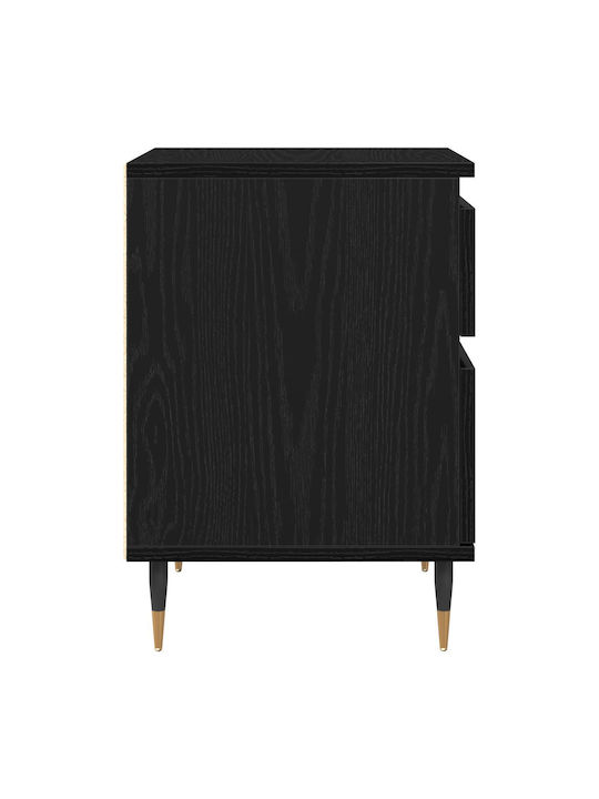 Κομοδίνο Ξύλινο Μαύρη δρυς 40x35x50cm